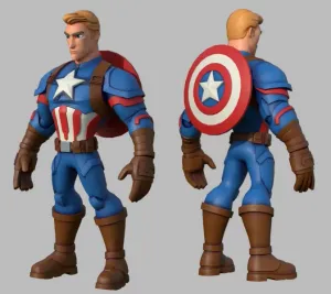 Captain America Chibi Anime 3D Model Print Model 3D STL