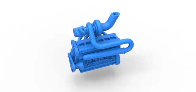 Diecast Turbo straight-six engine Scale 1:25 — Image 2 of 17