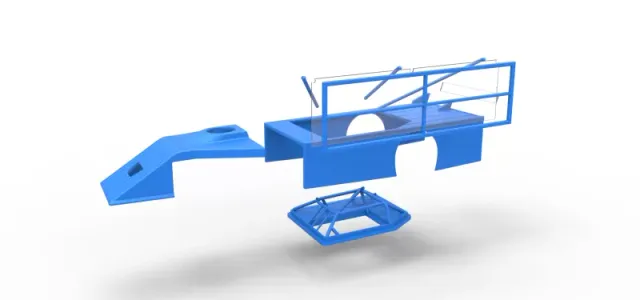 Shell of Asphalt Modified stock car with side wing Scale 1:25 — Image 19 of 27