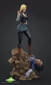 Dragon Ball Android 18 And Vegeta 3D Model Animated Print 3D STL