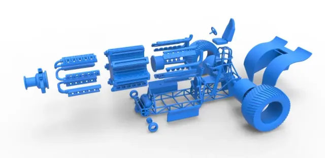Diecast Pulling tractor with 42 cylinder Radial engine 1:25 — Image 24 of 31