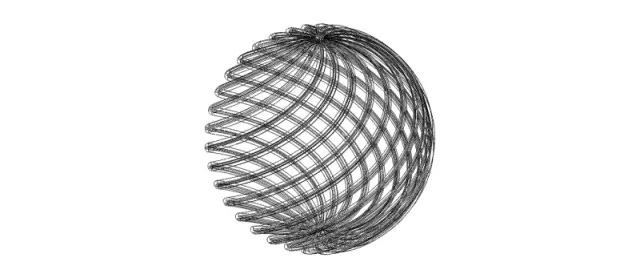 Wireframe Shape Geometric Twisted Sphere — Фото 5 из 6
