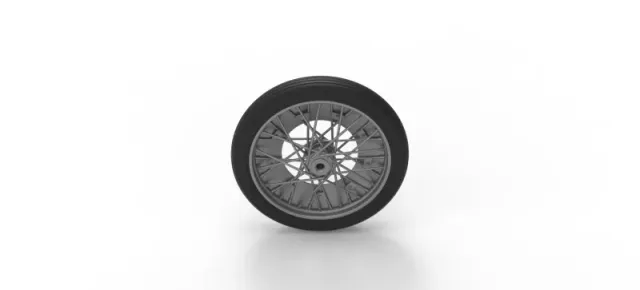 Front wire wheel of vintage dragster Version 3 Scale 1:25 — Image 11 of 14