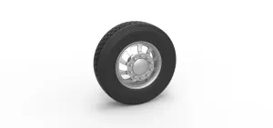 Diecast Front custom wheel of semi truck Version 8 Scale 1:25