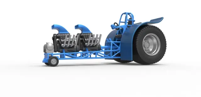 Diecast Pulling tractor with 2 engines V8 Scale 1:25 — Фото 2 из 31