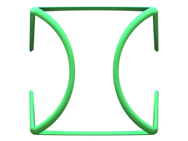 Wireframe Shape Geometric Twisted Cube — Фото 2 из 8