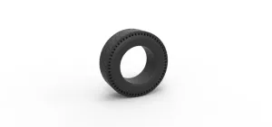 Diecast rear tire of vintage dragster Version 7 Scale 1:25