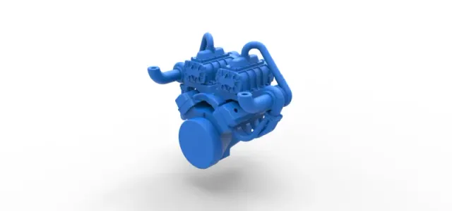 Twin turbo supercharged V8 Engine Version 6 Scale 1:25 — Фото 11 из 17
