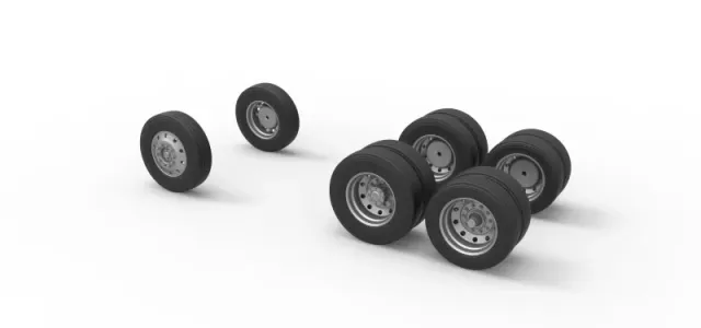 Wheel Set of Vintage GATR Racing Semi truck Version 3 Scale 1:25 — Фото 7 из 12