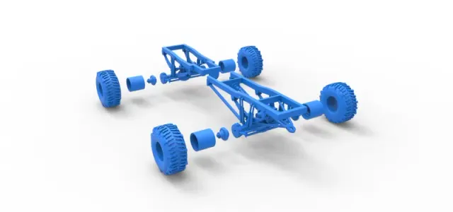 Chassis of Wheel Standing Mega Truck Scale 1:25 — Фото 22 из 23