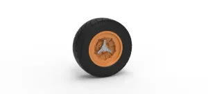 Wheel of Vintage Dirt race car V6 Scale 1:25