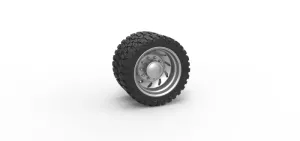 10 Triangular Hole rear semi wheel for pickup V3 Scale 1:25
