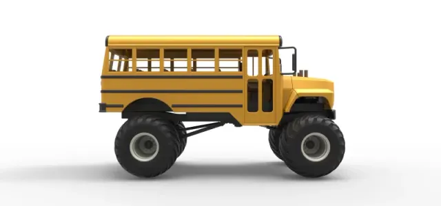 Vintage School bus Monster Truck Scale 1:25 — Фото 19 из 26