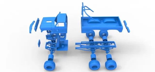 Diecast Monster Truck 6x6 concept Scale 1:25 — Фото 23 из 25