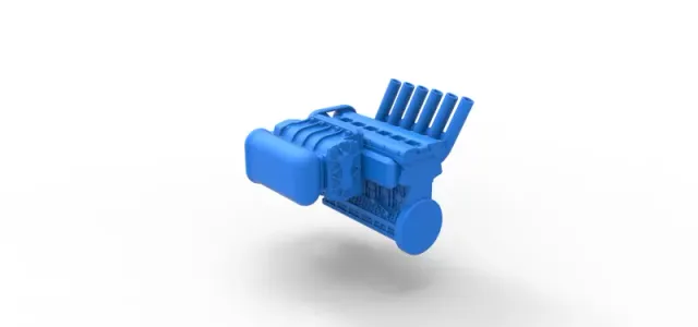 Diecast Supercharged straight-six engine Version 2 Scale 1:25 — Фото 10 из 25