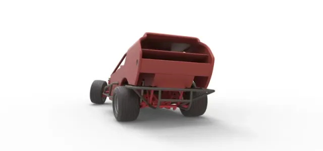 Vintage Dirt Modified stock car Version 4 while turning 1:25 — Фото 15 из 31