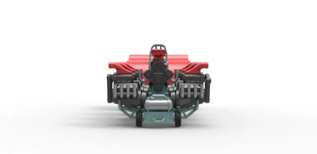 Diecast Pulling tractor with 7 engines V8 Scale 1:25 — Фото 5 из 30