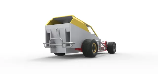 Vintage Dirt Modified stock car Version 7 Scale 1:25 — Image 19 of 27
