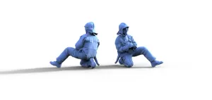 Firefighter figure for ship model