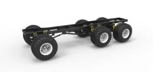 Diecast Chassis of 6x6 Monster Truck Scale 1:25