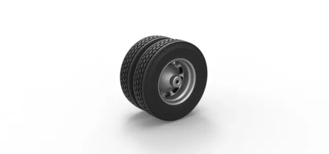 Diecast Rear custom wheel of semi truck Version 3 Scale 1:25 — Фото 8 из 12