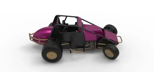 Dirt Silver Crown Car while turning Scale 1:25 — Image 23 of 30