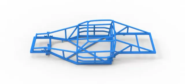 Frame of Vintage Dirt late model Race car Version 2 Scale 1:25 — Фото 8 из 15
