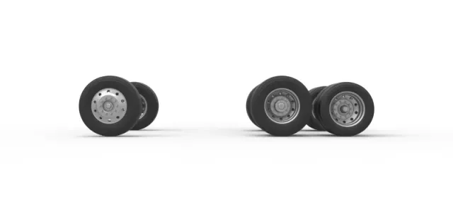 Wheel Set of Vintage GATR Racing Semi truck Version 3 Scale 1:25 — Фото 4 из 12