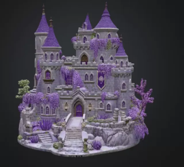 Lavender Bloom Castle STL File for 3D Print — Фото 5 из 15