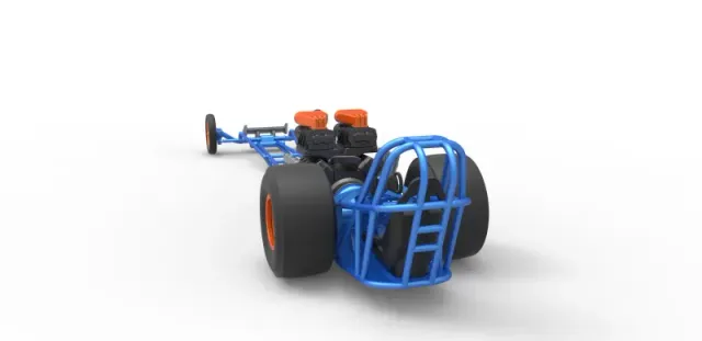 Front engine dragster with double supercharged V8 Scale 1:25 — Фото 10 из 31