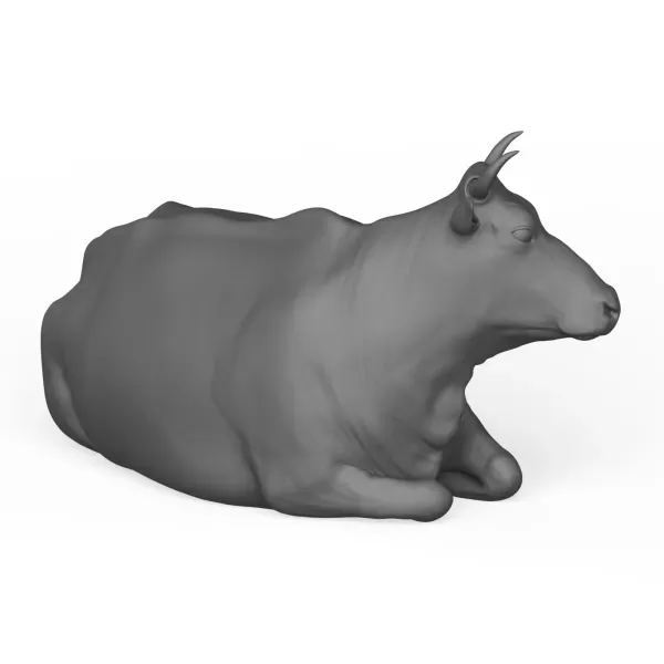 3D Printable Cow Sitting Pose — Фото 5 из 6