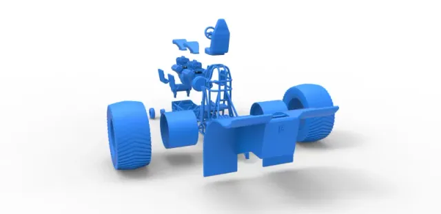 Diecast Pulling tractor with 2 engines V8 Scale 1:25 — Фото 30 из 31