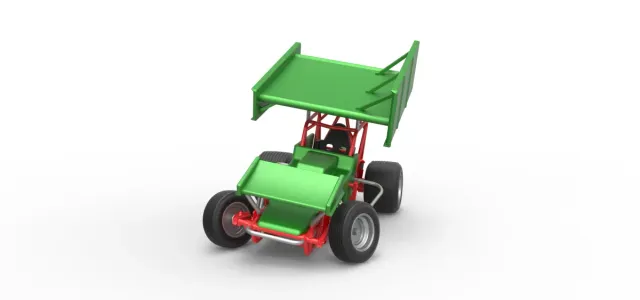 Vintage Winged Sprint car while turning Scale 1:25 — Фото 29 из 29