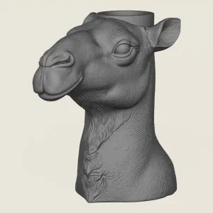 Camel Face Vase Print Ready 3D Model