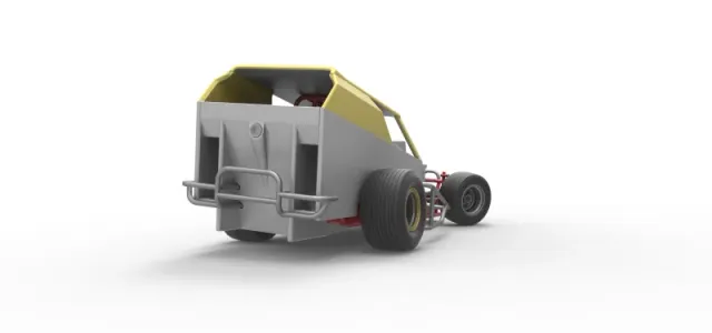 Vintage Dirt Modified stock car V7 while turning Scale 1:25 — Фото 19 из 31