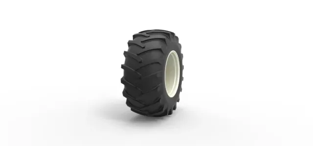 Rear wheel of Vintage Pulling tractor Scale 1:25 — Image 3 of 12