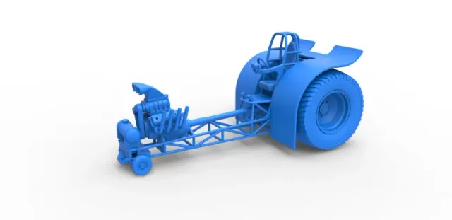 Diecast Pulling tractor with single V8 engine Scale 1 to 25 — Фото 12 из 29