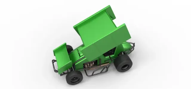 Diecast Winged Sprint car Scale 1:25 — Image 4 of 30