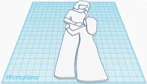 Mother & Daughter 3D Facing