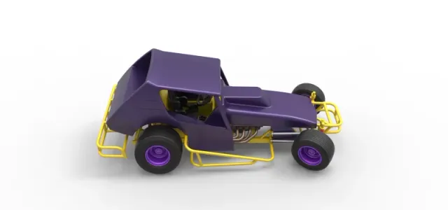 Vintage Northeast Dirt Modified stock car while turning 1:25 — Фото 23 из 31