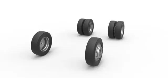 Wheel Set of Big Rig Racing Semi truck Scale 1:25 — Image 2 of 13