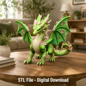 Spring Blossom Dragon STL File for 3D Print