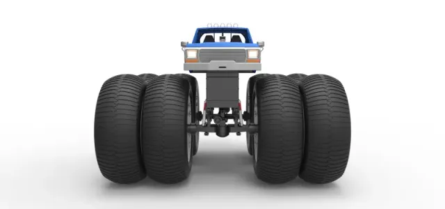 Diecast vintage Monster Truck with double wheels Scale 1:25 — Image 7 of 28