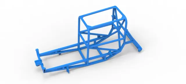 Frame of Vintage Supermodified stock car Version 4 Scale 1:25 — Image 2 of 14