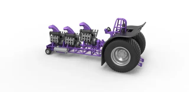 Diecast Pulling tractor with 3 engines V8 Scale 1 to 25 — Image 9 of 30