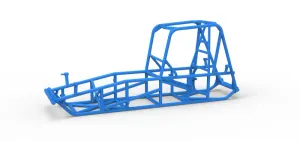Frame of Vintage Dirt Silver Crown Car Scale 1:25