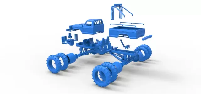 Vintage Monster Truck with double wheels Scale 1:25 — Фото 29 из 31
