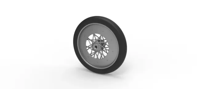 Front wire wheel of vintage dragster Version 3 Scale 1:25 — Image 7 of 14
