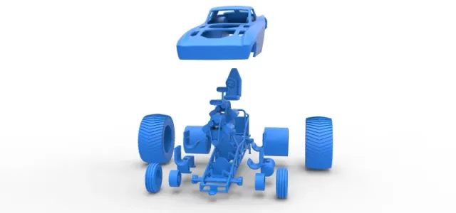 Diecast Pulling truck 2wd with Car shell Version 2 Scale 1:25 — Фото 21 из 26