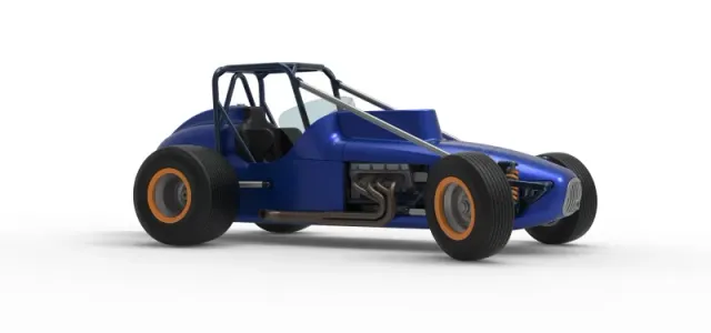 Dirt Silver Crown Champ car while turning Scale 1:25 — Фото 25 из 30